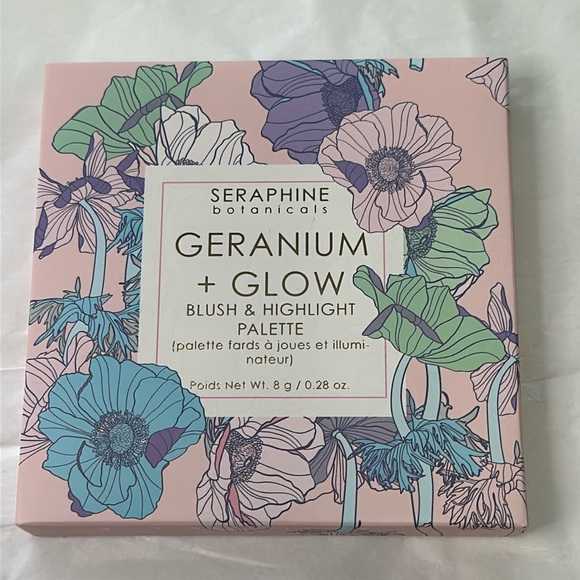 NEW Seraphine Botanicals Geranium + Glow Blush & Highlight Palette - Picture 1 of 4